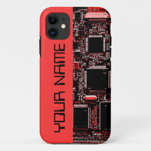Circuit Red 2 "Naam" iPhone hoesje kant rood