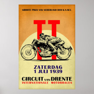 Circuit Van Drente Motorcycle Racing Poster
