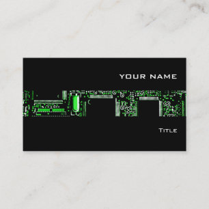 Circuit vert 2 bande noire carte de visite noir