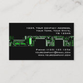 Circuit Vert 2 bandes carte de visite noir (Dos)
