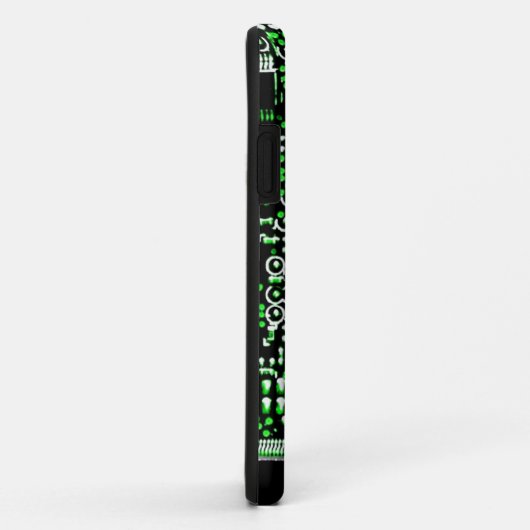 Circuit vert 2 monogramme coque iphone (Dos/Droite)