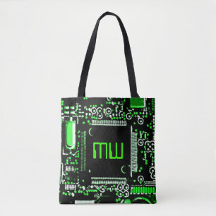 Circuit vert 2 Monogrammes sac fourre-tout vert ar