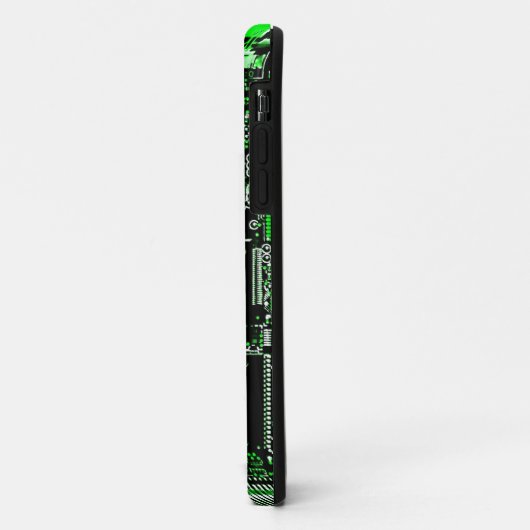 Circuit vert 2 "Nom" coque iphone côté vert (Dos/Gauche)