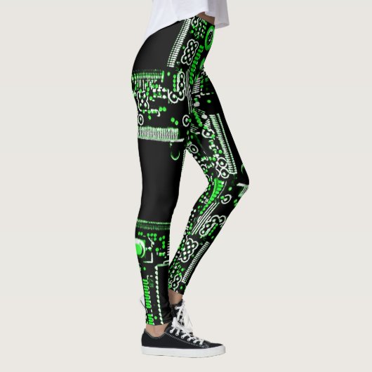 Circuit vert 2 sur leggings (Droite)