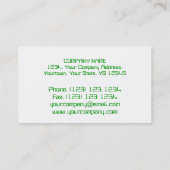 Circuit vert 'PC réparations' carte de visite blan (Dos)