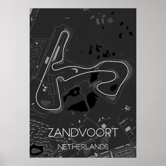 Circuit Zandvoort Nederland Poster (Voorkant)