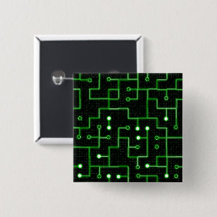Circuitboard - vierkante button 5,1 cm