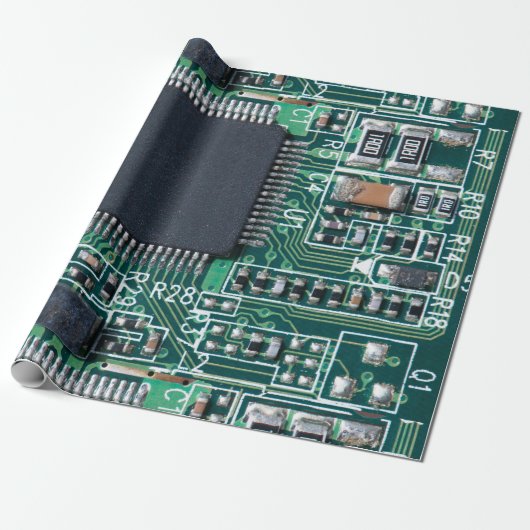 Circuitbord Cadeaupapier (Uitgerold)