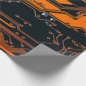 Circuitbord. Elektronische computerhardware Cadeaupapier (Hoek)