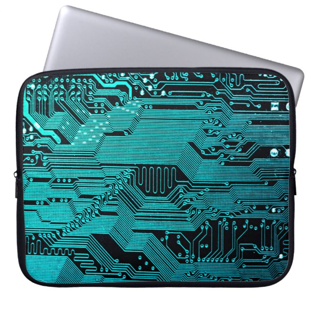 Circuitbord. Elektronische computerhardware Laptop Sleeve (Voorkant)