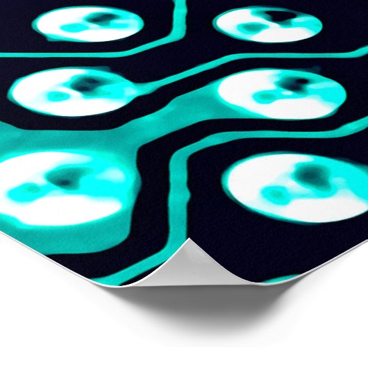 Circuitbord. Elektronische computerhardware Poster (Hoek)