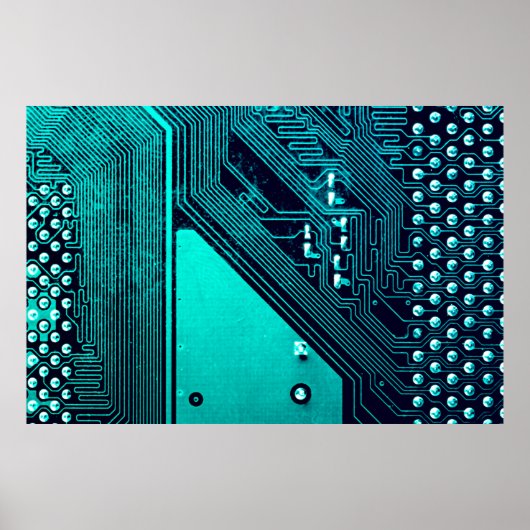 Circuitbord. Elektronische computerhardware Poster (Voorkant)