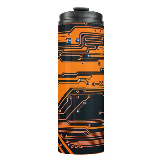 Circuitbord. Elektronische computerhardware Thermosbeker (Voorkant)