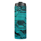 Circuitbord. Elektronische computerhardware Thermosbeker (Voorkant)