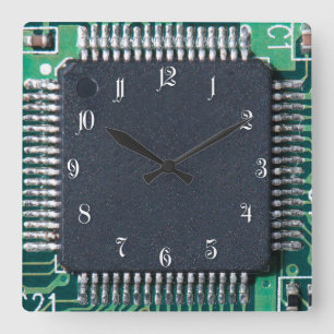 Circuitbord Vierkante Klok