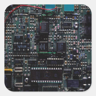Circuitenticker Vierkante Sticker