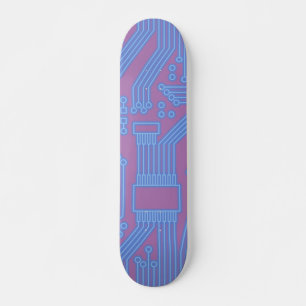 Circuitkaart blauw skateboard