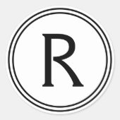 Circuitmonogram Ronde Sticker (Voorkant)