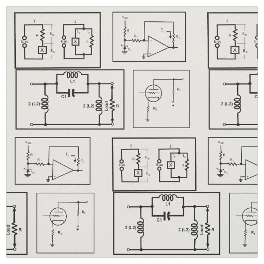 Circuits électriques Matériau de tissu (Échantillon)