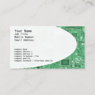 Circuits électroniques Carte de visite vert