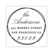 Circuits & het Adres van de Terugkeer van het Manu Rubberstempel (Afrduk)