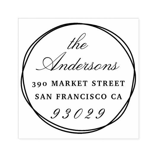 Circuits & het Adres van de Terugkeer van het Manu Rubberstempel (Afrduk)