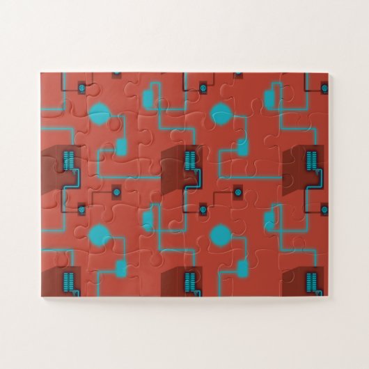 Circuits Jigzaag Puzzle Legpuzzel (Horizontaal)