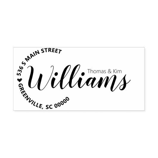 Circulair adres Aangepast rubberstempel Rubberstempel (Afrduk)