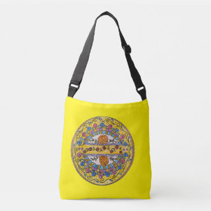 Circulair Bloemontwerp Cross Body Bag Crossbody Tas