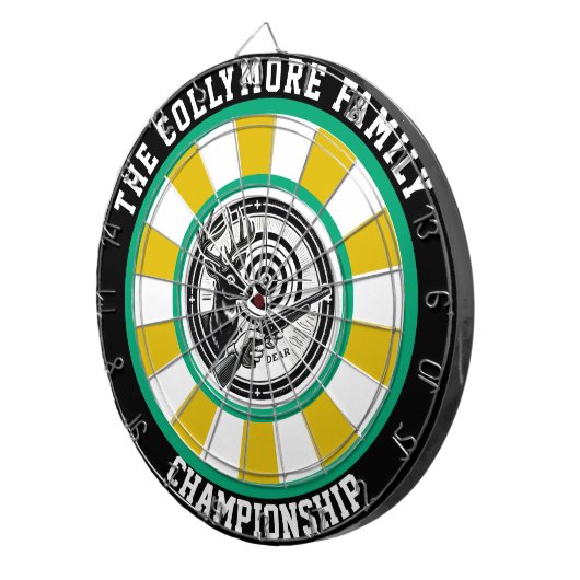 Circulair bosontwerp met herten dartbord (Voorkant Rechts)