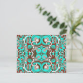 Circulair Celsius Concentric Circles Pattern Briefkaart (Staand voorkant)