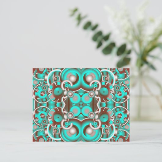 Circulair Celsius Concentric Circles Pattern Briefkaart (Staand voorkant)
