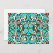 Circulair Celsius Concentric Circles Pattern Briefkaart (Voorkant / Achterkant)