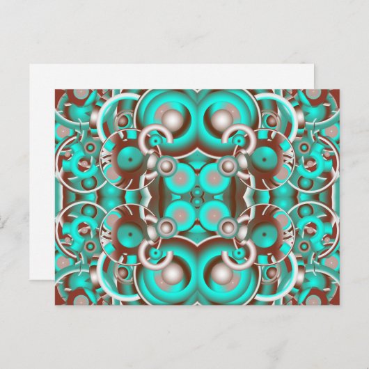 Circulair Celsius Concentric Circles Pattern Briefkaart (Voorkant / Achterkant)