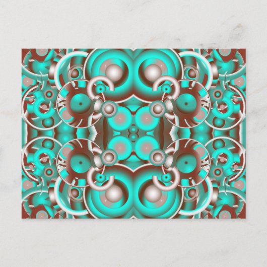 Circulair Celsius Concentric Circles Pattern Briefkaart (Voorkant)
