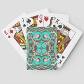 Circulair Celsius Concentric Circles Pattern Pokerkaarten (Achterkant)