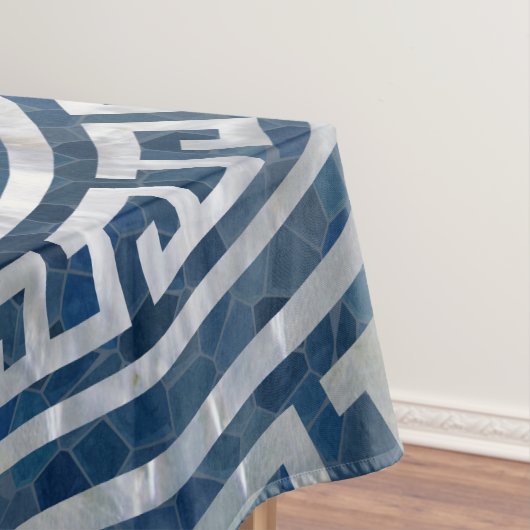 Circulair Grieks Meander Patroon - Grieks Sleutels Tafelkleed (Voorbeeld)