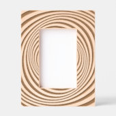 Circulair Modern Artsy Laser geëtst Afbeelding Lij Gegraveerde Lijstjes (Voorkant)