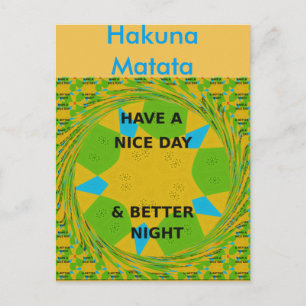 Circulair ontwerp "Fijne dag en betere nacht" Briefkaart