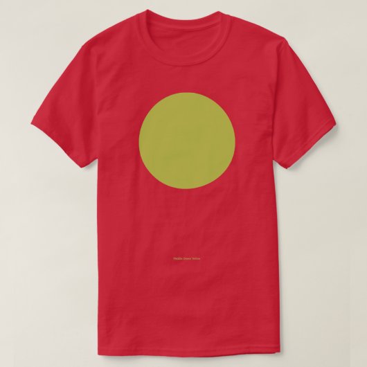 Circulaire Crayola Midden Groen Geel T-shirt (Design voorkant)