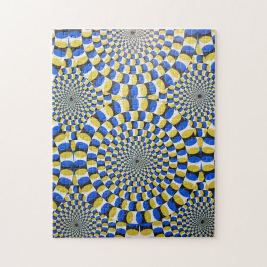 Circulaire diamantoptische illusie onmogelijk legpuzzel (Verticaal)