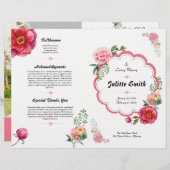 Circulaire du programme funéraire floral (Devant / Derrière)