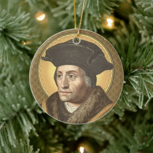 Circulaire dubbelAfbeelding St. Thomas More (SAU 0 Keramisch Ornament (Boom)