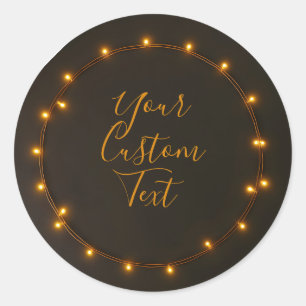 Circulaire Feestelijke Lichten Custom Sjabloon Ronde Sticker