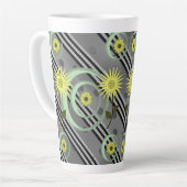 Circulaire Floral Stripe Latte Mok (Linkerhoek)