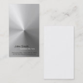 Circulaire geborsteld Metaal Ontwerp Verticale Kaa Visitekaartje (Voorkant / Achterkant)