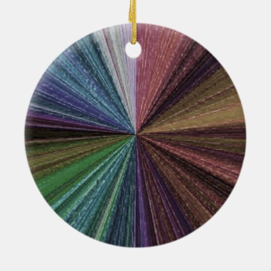 Circulaire gradiënt, regenboog keramisch ornament (Achterkant)