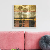 Circulaire groene druppeltjes canvas afdruk (Insitu (Woonkamer))