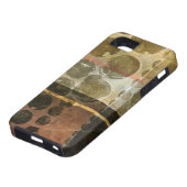 Circulaire groene druppeltjes Case-Mate iPhone case (Onderkant)