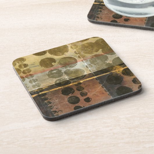 Circulaire groene druppeltjes drankjes onderzetter (Linkerzijde)